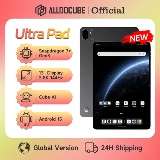 World Premiere ALLDOCUBE Ultra Pad 13'' 2.8K 144Hz Tablet Snapdragon 7+Gen3 18GB RAM 256GB ROM Android 15 15000mAh Cube AI